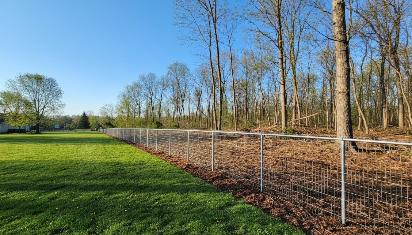 After Fence line restoration — buried fence row cleared in Russell Township