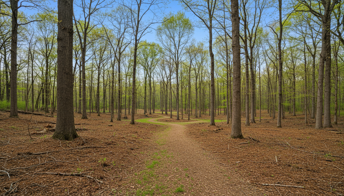 After Woodlot Clearing — 3 acres of dense honeysuckle removed in Geauga County
